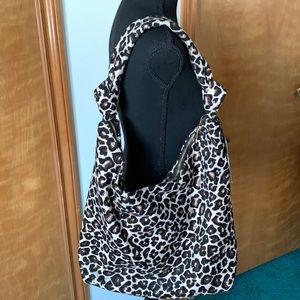 Street Level Leopard Animal Print Shoulder Hobo Handbag Trendy & Vegan-friendly
